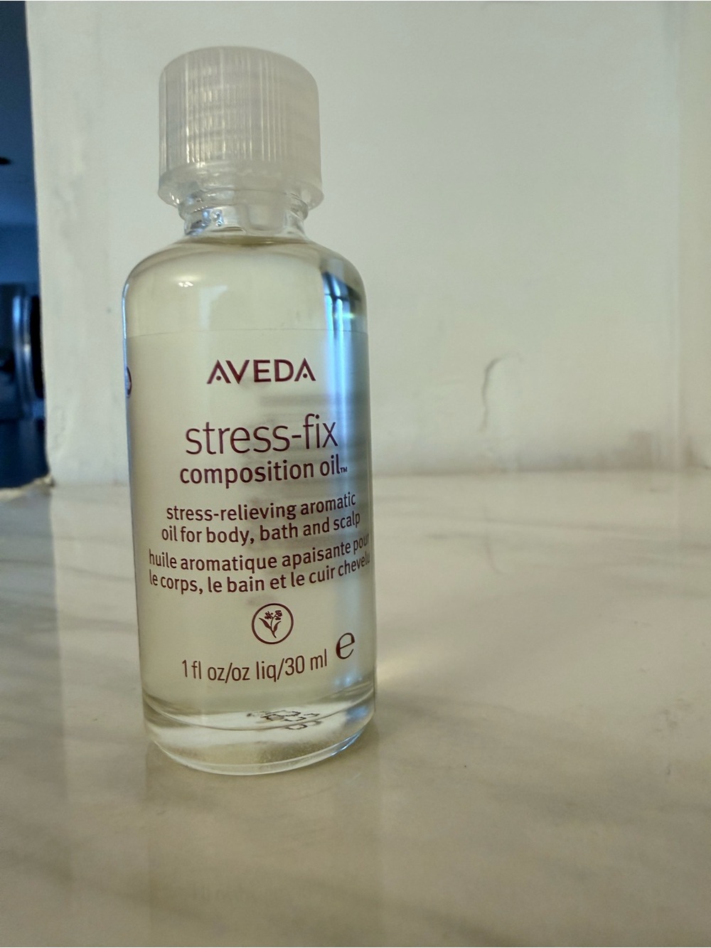 AVEDA Stress-Fix Composition Oil - Clear Bottle with White Cap